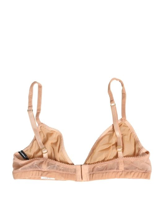 Dolce & Gabbana Natural Nylon Stretch Soft Cup Brassiere Underwear Elastane Clothing