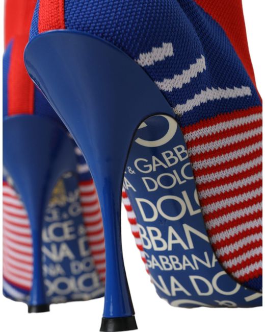 Dolce & Gabbana Red Logo Sock Boot