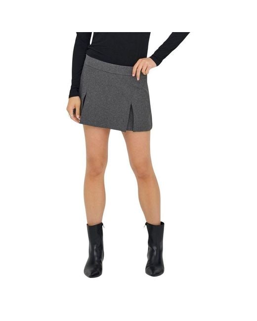 Jacqueline De Yong Black Gray Polyester Shorts
