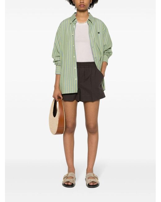 P.A.R.O.S.H. Pink Elasticated-Waist Cotton Shorts
