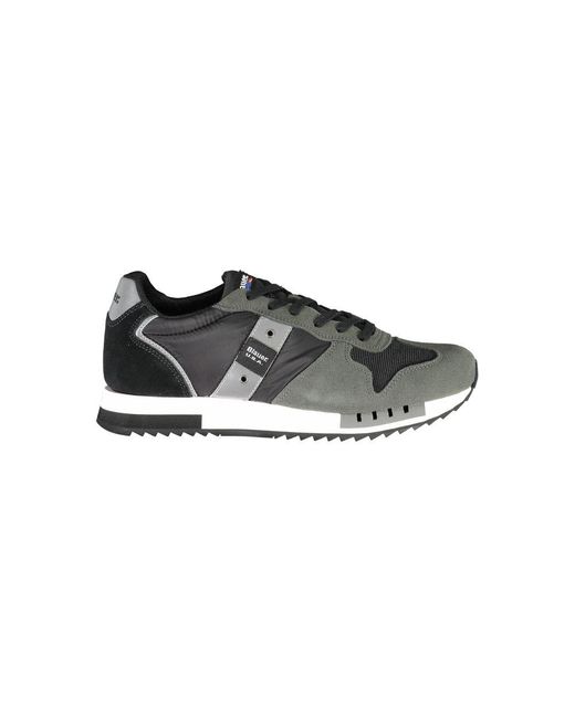 Blauer Black Classic Lace-Up Sport Sneakers for men