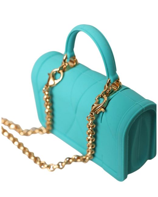 Dolce & Gabbana Blue Silicone Devotion Heart Cover Bag Airpods Case