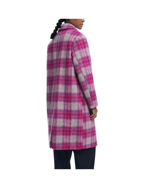 Desigual Purple Multicolor Polyester Coat