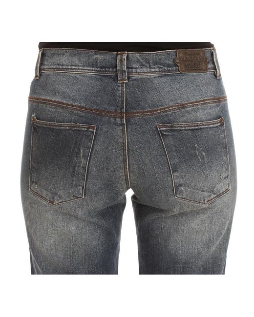 Ermanno Scervino Blue Wash Cotton Blend Slim Fit Jeans