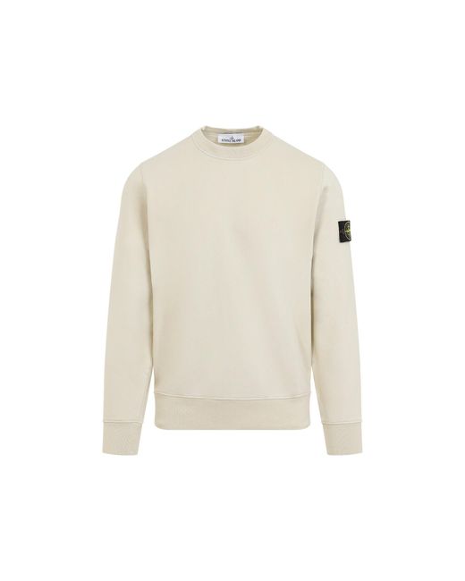 Stone Island Natural Plaster Cotton Sweatshirt for men