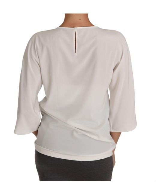 Dolce & Gabbana Gray Silk #Dgfamily Crystal T-Shirt