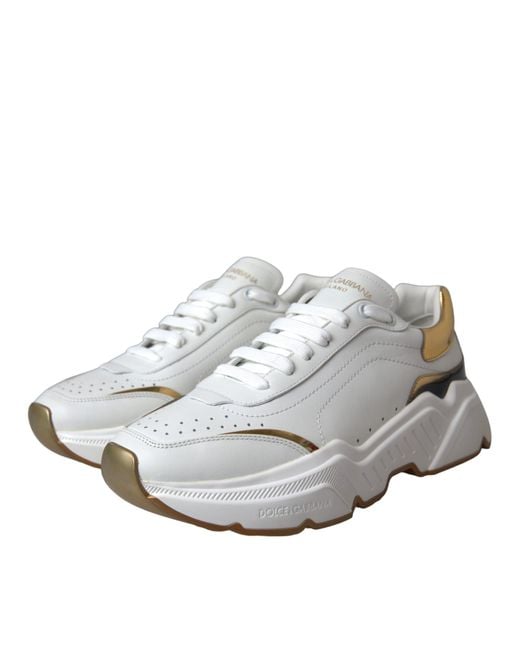 Dolce & Gabbana White Low Top Daymaster Sneakers Shoes (Pre-Owned)