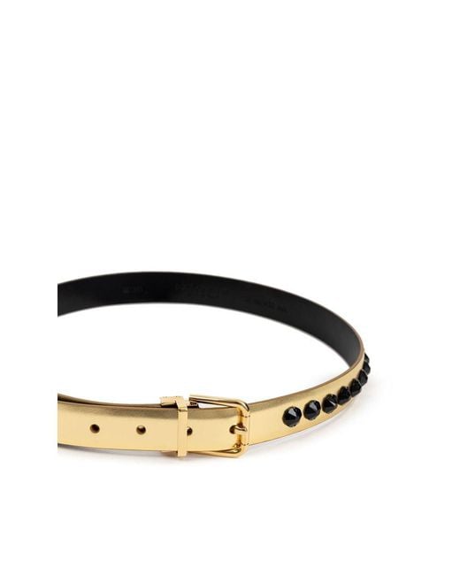 Dolce & Gabbana Multicolor Studded Leather Belt