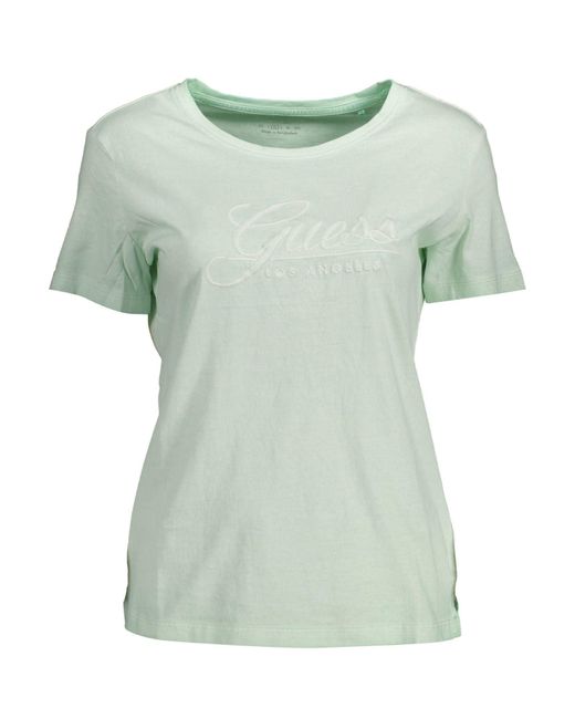 Guess Green Cotton Tops & T-shirt