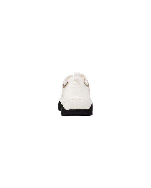 ARMANI EXCHANGE White Polyester Athletic Sneakers