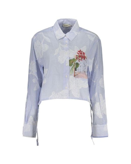 Desigual Blue Azzurro Cotton Shirt