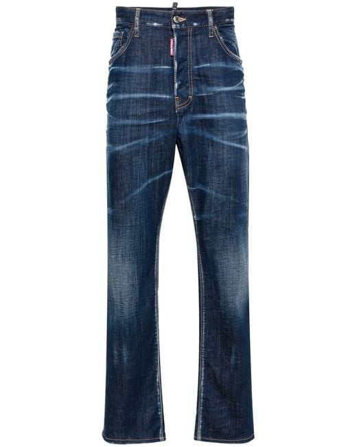 DSquared² Blue Mid-Rise Skinny Jeans for men
