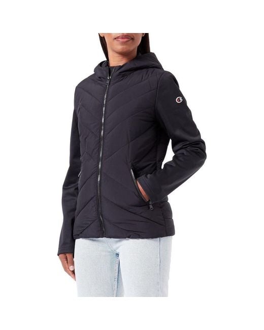 Champion Blue Black Polyester Shell Jacket