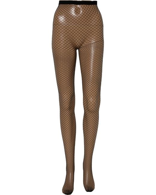 Dolce & Gabbana Natural Black Fishnet Nylon Tights Stocking Pantyhose Socks