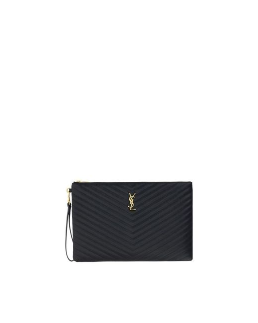 Saint Laurent Black Calf Leather Bos Taurus Wallet