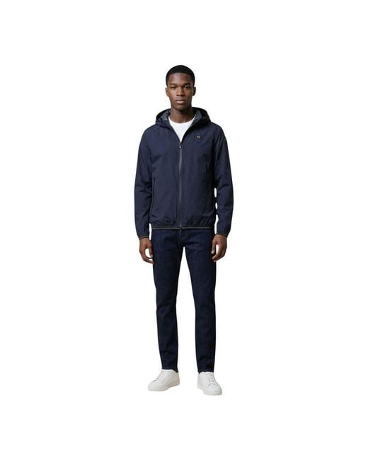 Blauer Blue Polyamide Shell Jacket for men