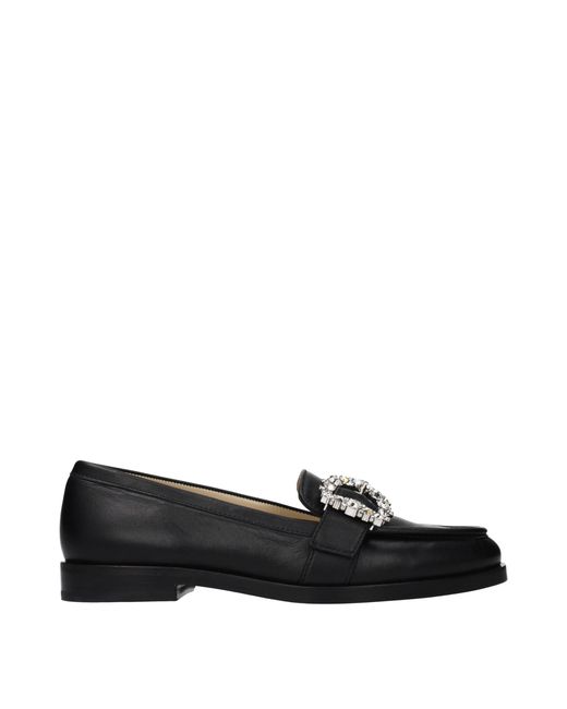 Jimmy Choo Black Leather Slip