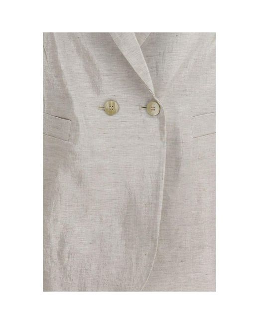 Forte_forte Gray Silver Cotton Blazer