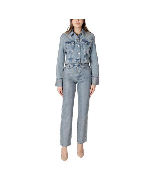 ONLY Blue Organic Cotton Jackets & Coat