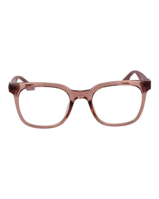 Converse Brown Stainless Steel Square Full-Rim Optical Frames