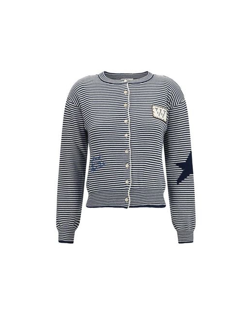 Max Mara Blue Cotton Cardigan