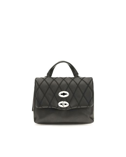 Zanellato Black Calf Leather Bos Taurus Handbag
