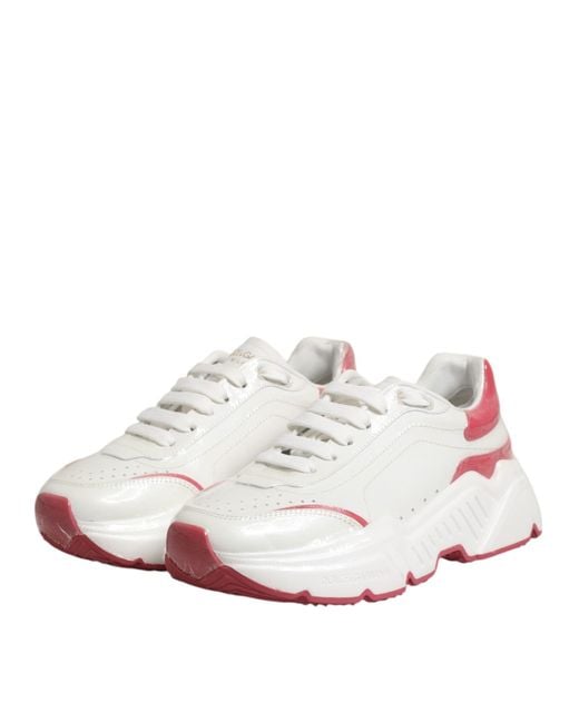Dolce & Gabbana Multicolor White Pink Daymaster Low Top Sneakers Shoes