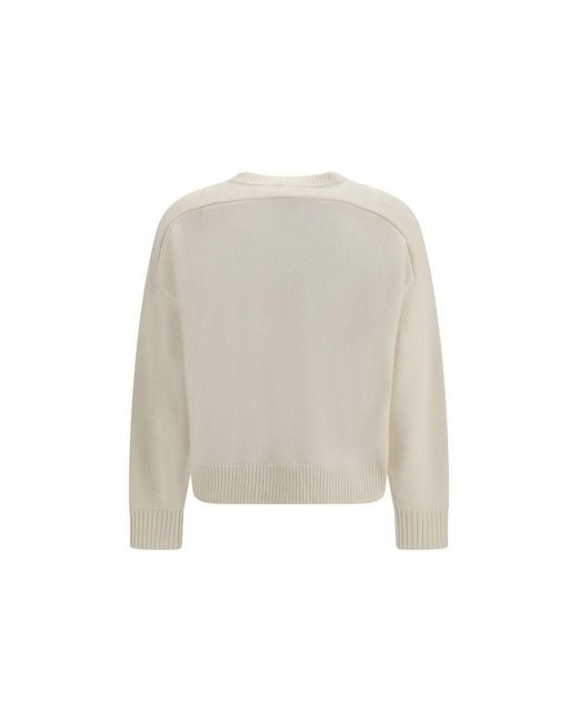 Loulou de Saison White Wool Oves Aries Sweatshirt