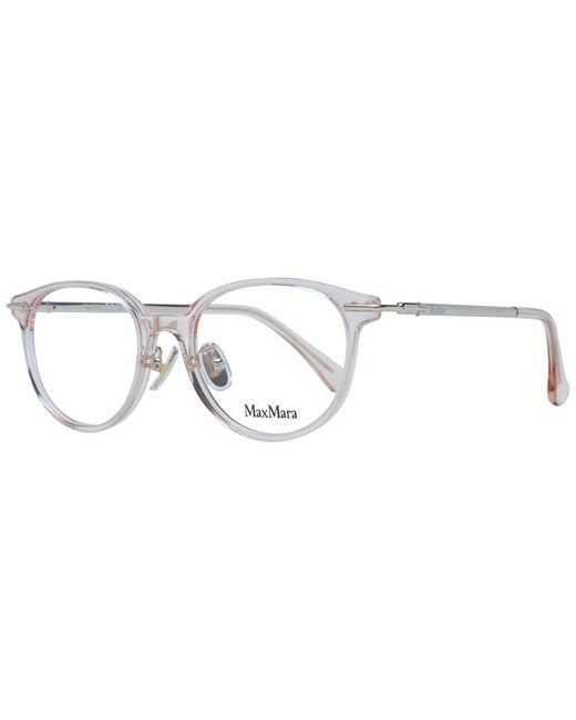 Max Mara Metallic Pink Plastic Glasses (frames) for men