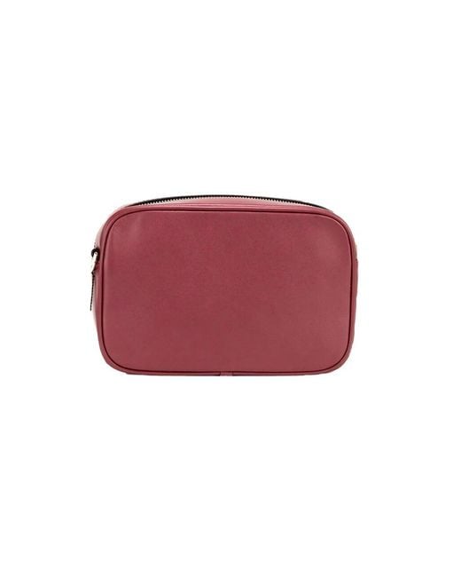 Marc Jacobs Red Flash Pomegranate Smooth Leather Embossed Camera Crossbody Bag Purse