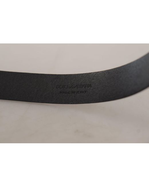Dolce & Gabbana Black Elegant Leather Classic Belt for men