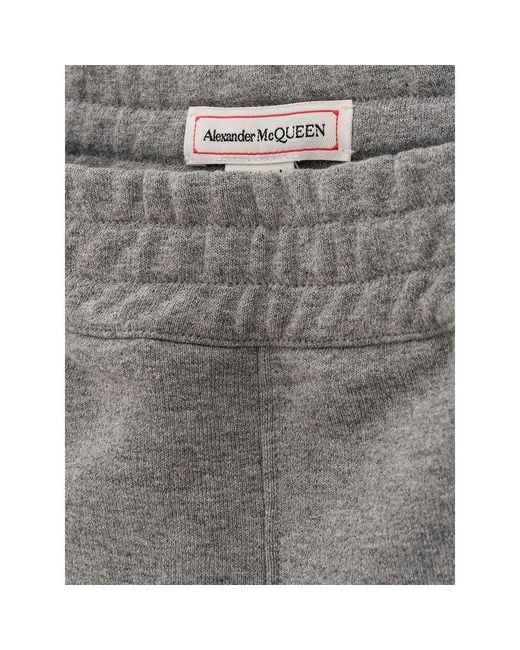 McQueen Gray Cotton Jeans & Pant
