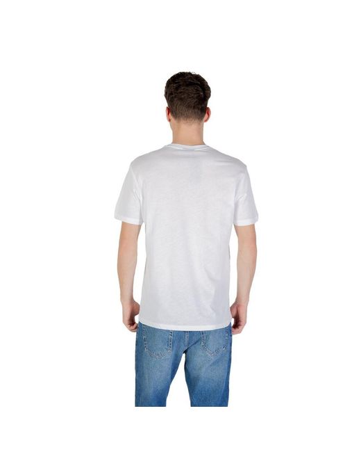 EA7 Blue White Cotton T for men