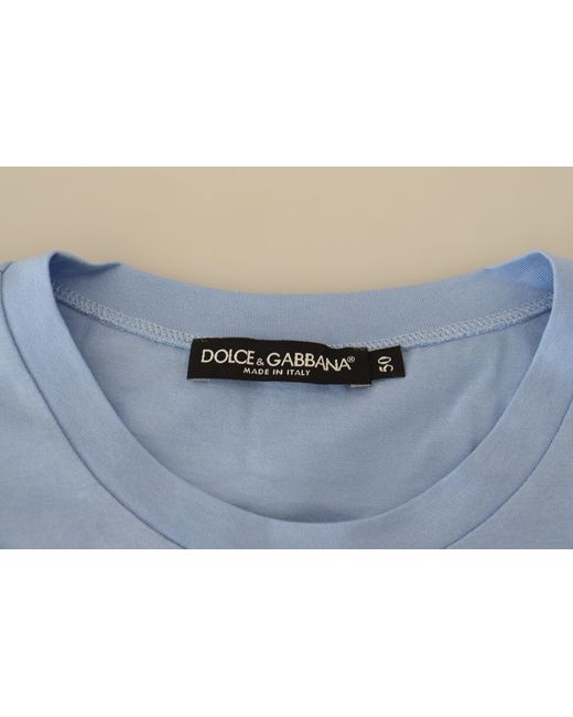 Dolce & Gabbana Blue Elegant Light Cotton Tee for men