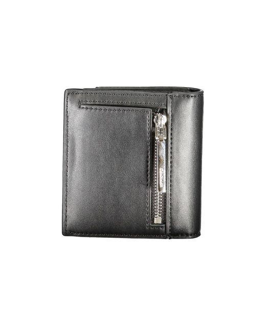 Calvin Klein Gray Black Polyurethane Wallet