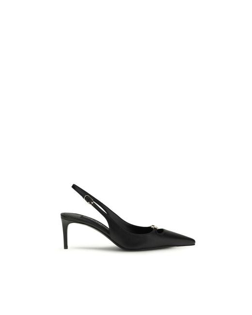 Dolce & Gabbana Black Calf Leather Bos Taurus High Heel Pumps