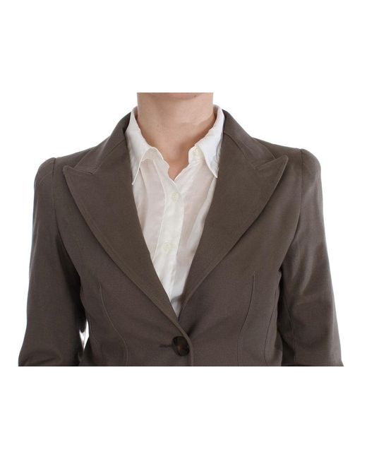 Bencivenga Black Wool-Cotton Suit Set Chic Elegance