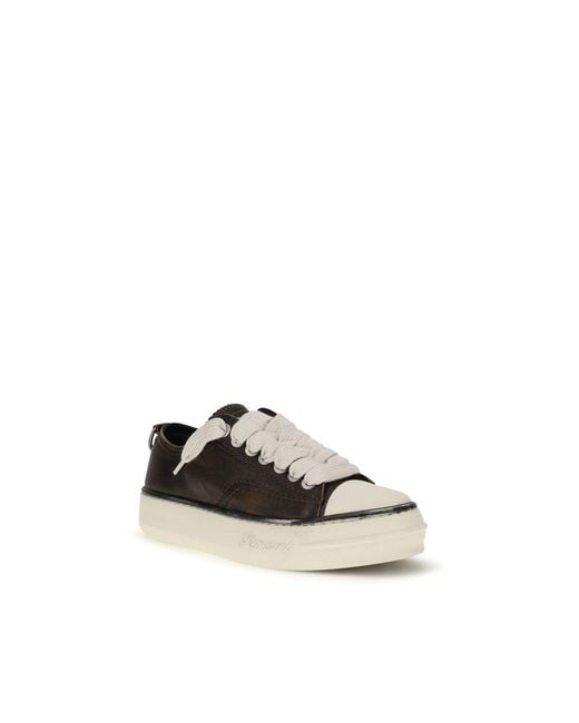 Represent Black Calf Leather Bos Taurus Chunky Sneakers for men