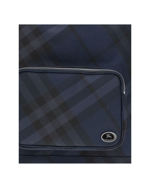 Burberry Blue Polyamide Backpack for men