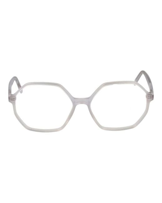 Andy Wolf Metallic White Acetate Glasses (frames)