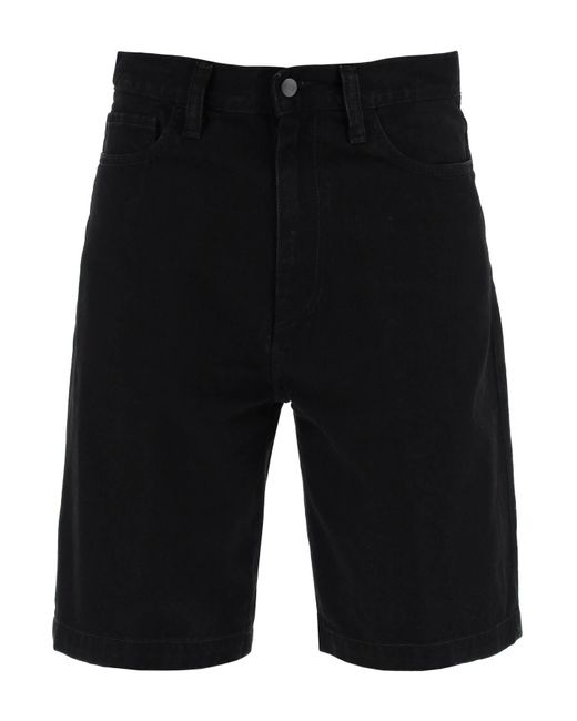 Carhartt Black Landon Denim Shorts for men
