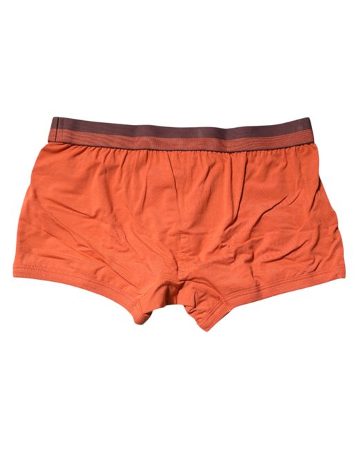 Dolce & Gabbana Orange Cotton Regular Boxer Brief Underwear for men