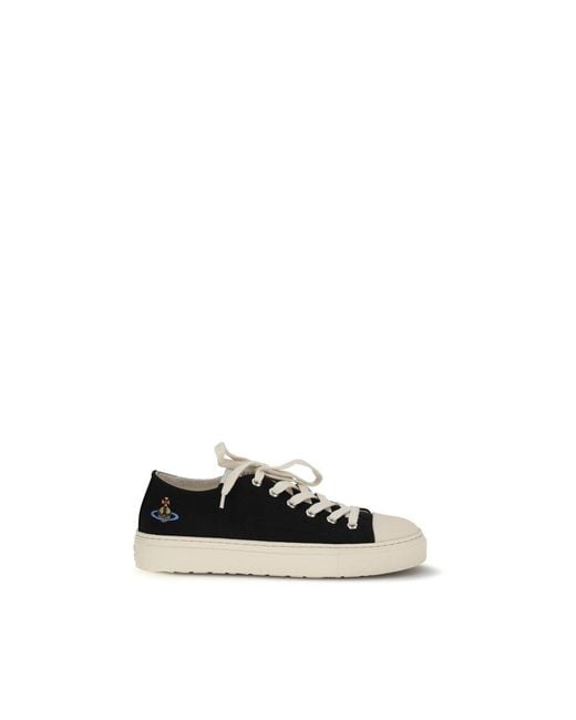 Vivienne Westwood Black Fabric Low Top Sneakers