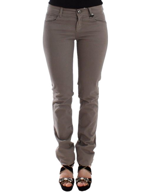 Ermanno Scervino Gray Chic Taupe Skinny Jeans For Elevated Style