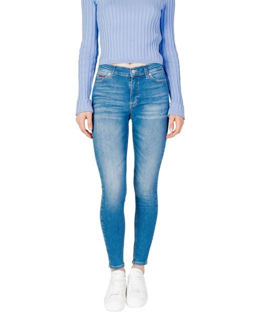 Tommy Hilfiger Blue Cotton Skinny Jeans