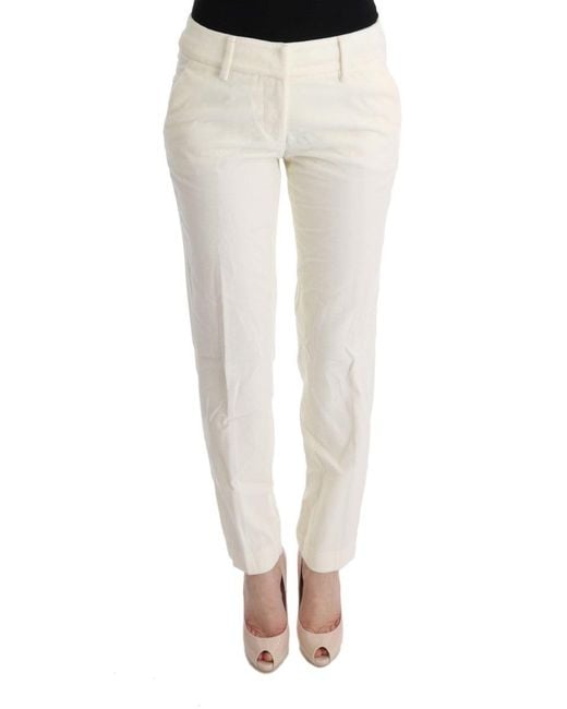 Ermanno Scervino White Chic Regular Fit Pants