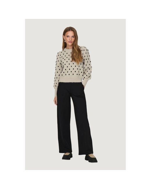 Jacqueline De Yong White Beige Polyester Sweater