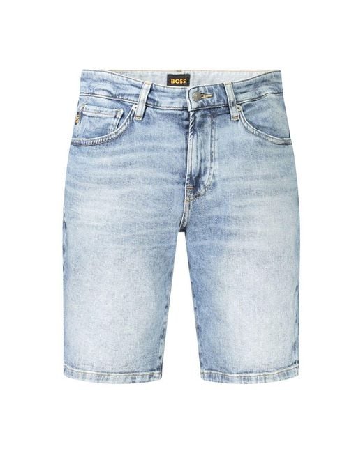 Boss Blue Cotton Short for men