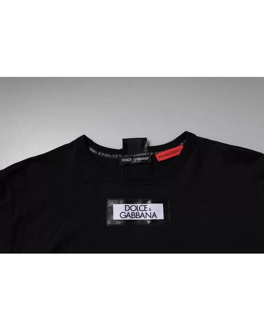 Dolce & Gabbana Black Short Sleeve Crew Neck Tshirt for men