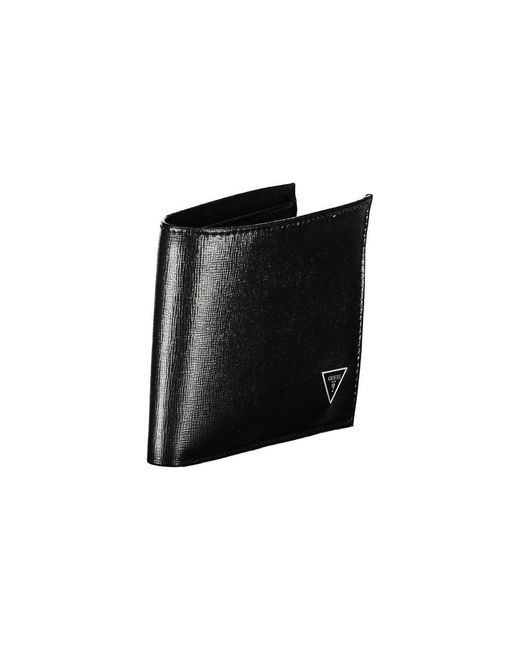 Guess Black Elegant Leather Wallet With Rfid Block for men